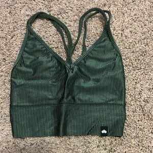 Emerald Ribbed Women's Bralette